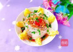 Illustration of how to make garlic vermicelli and baby cabbage 17