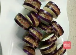 Illustration of how to make steamed eggplant with meat filling 3