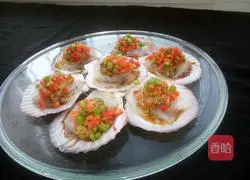 Illustration of how to make garlic vermicelli scallops 8