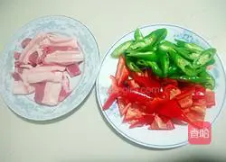 Illustration of how to make fresh bamboo shoots, fungus and twice-cooked pork 4