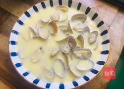 Illustration of how to make steamed clam eggs 3