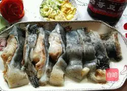 Illustration of braised sea cucumber grouper fish 2