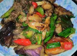 Illustration of how to make salted fish and eggplant 10