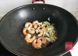 # Northeast# Fried garlic sprouts with shrimps illustration 5