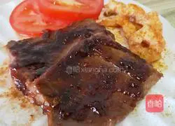 Illustration of homemade black pepper steak 4