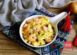 Illustration of how to make scrambled eggs with shrimps 7