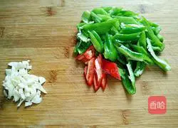 Illustration of how to make green pepper squid 2
