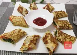 [Lantern Festival on the 15th day of the first lunar month] Illustration of how to make egg and spinach rolls 8