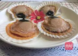 Illustration of how to make steamed scallops with garlic vermicelli 2