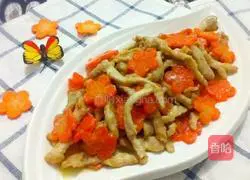 Illustration of how to stir-fry pork tenderloin with radish flowers 9