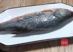 Illustration of how to make steamed seabass with mint 1