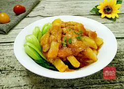 Illustration of how to make fake sweet and sour pork ribs (potato version) 11