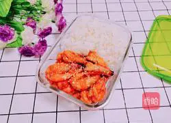 Illustration of Braised Prawn Bento 16