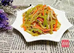 Illustration of how to stir-fry shredded pork with pickled mustard 6