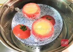 Illustration of how to make tomato and egg cups 7