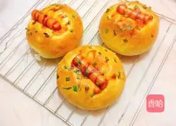 Illustration of how to make sausage buns 14