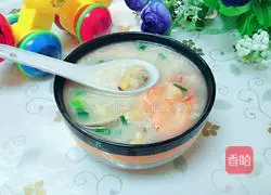 Illustration of how to make raw seafood porridge 7