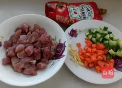 Illustration of how to make cherry meat 1