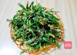 Illustration of how to make scrambled eggs with dandelions 1