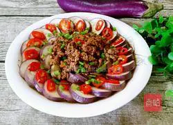 Illustration of steamed eggplant with minced meat 10