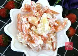 Illustration of how to make pineapple shrimp balls 11