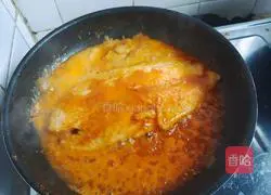 Illustration of braised fish in tomato sauce 5