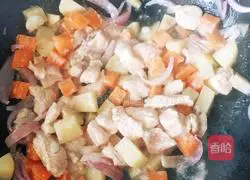 Illustration of how to make curry chicken rice bowl (single serving) 3