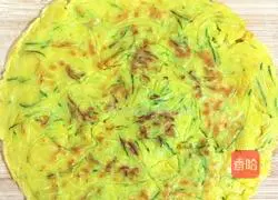 Illustration of how to make cucumber, meat floss and tomato sauce egg pancake 12