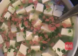 Jade Illustration of how to make tofu soup 8