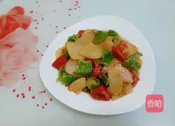 Illustration of how to make stir-fried ground and three delicacies 9