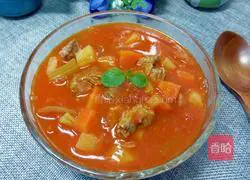 Fragrant borscht soup Illustration of practice 15