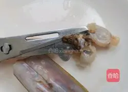 Illustration of how to make steamed razor clams 4