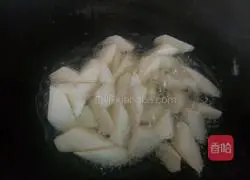 Illustration of how to make honey-drawn yam 3