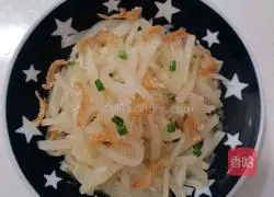Illustration of how to make fried shredded radish with dried shrimp 10