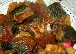 Illustration of how to make tomato mackerel 13