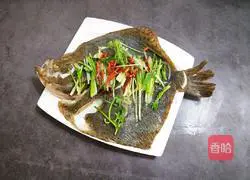 Illustration of steamed turbot fish 12