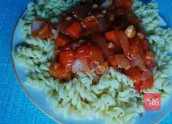 Illustration of how to make tomato and pork pasta 15