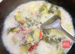 Illustration of how to make the rice dish 