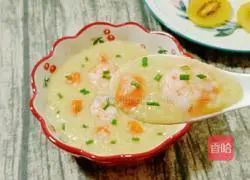 Illustration of how to make millet shrimp porridge 15