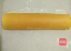 Illustration of how to make original cream cake roll 12