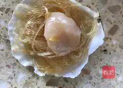Illustration of how to make steamed scallops with garlic vermicelli 8