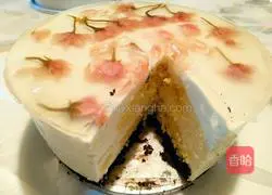 Sakura Yogurt Mousse Cake Recipe Illustration 19