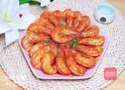 Illustration of braised prawns in tomato sauce and oil 12