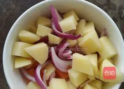 Illustration of how to make curry chicken rice bowl (single portion) 2