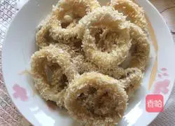 Illustration of how to make fried squid rings 8