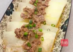 Illustration of how to make steamed winter melon with minced meat 4