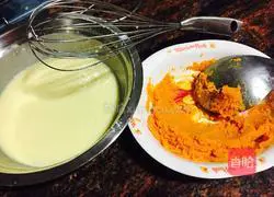 Illustration of how to make sweet potato cheese cake 3