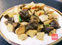 Illustration of how to make beef and king oyster mushrooms 6