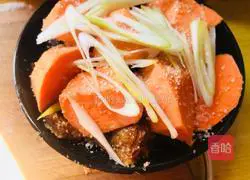 # steamed vegetables# Illustration of how to make steamed pork ribs with rice flour 7