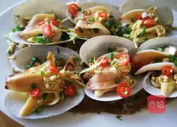 Illustration of how to steam geoduck vermicelli 9